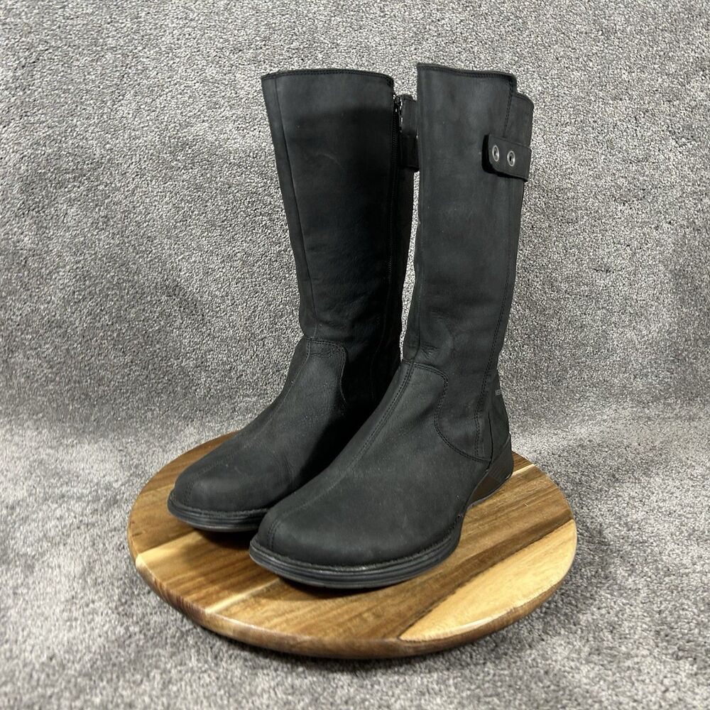 Merrell Travvy Tall Women's Size 8 Black Waterproof Side Zip Boots Used - Picture 5 of 12